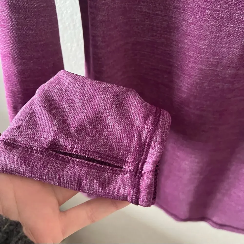 Lululemon On Track Long Sleeve Top in Heather Purple